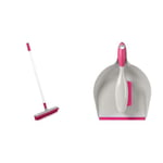 Kleeneze KL065315EU Lift & Trap Balai à Tête en Caoutchouc, Brosse à Plancher avec Bord Raclette & KL069337EU7 Ensemble Pelle et Balayette à Main, Balai Tête en Caoutchouc avec Bord Raclette Squeegee