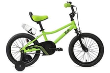 FabricBike Kids - Vélo à pédales pour garçons et Filles, Roues d'entraînement Amovibles, 12 et 16 Pouces, 4 Couleurs (Light Green, 16": 3-7 Ans (Hauteur de 96 à 120 cm))