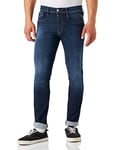 Replay men's Anbass slim-fit Hyperflex jeans made of recycled material with stretch, blue (Dark Blue 007), 30W / 32L