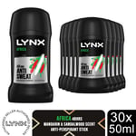 Lynx Africa Anti-Perspirant Deodorant Stick 48 Hrs Anti Sweat 50ml, 30 Pack