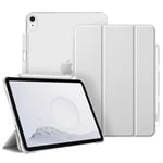 FINTIE Coque pour iPad Air 11 Pouces 2024/iPad Air 5/iPad Air 4 (2022/2020) 10.9" - [Rangement de Stylet] Étui Transparent Mat, Housse Fine Protection Veille/Réveil Automatique, Argent