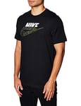 Nike NSW Camo Ss Tee T-Shirt - Black/(Ice Silver), M