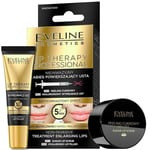 EVELINE 2in1 Hyaluronic Acid LIP PLUMPER Filler & Sugar Lip SCRUB Booster Serum