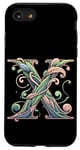 Coque pour iPhone SE (2020) / 7 / 8 Lettre initiale du nom de l'alphabet X dans le style art nouveau