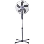 Maurer - Ventilateur à pied ø 40 cm. x 135 cm. 5 lames blanches et grises