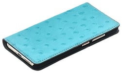 Tellur Housse en Cuir d'autruche/Plastique synthétique pour Huawei P9 Lite Turquoise