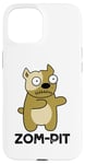 Coque pour iPhone 15 Zom Pit Funny Zombie Pitbull Jeu de mots