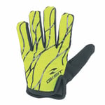 Gants velo enfant junior long gist jaune fluo-noir 8-10 ans (paire sur carte) sa