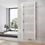 Heilmetz Sèche-Serviettes de plomberie, Radiateur Porte-Serviettes 160 x 60 cm Blanc 761W Seche Serviette eau Chaude