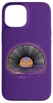 iPhone 15 Retro Vintage Vinyl Sunset Reflection LP Vinyl Record Case