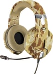 Casque Gamer Gxt 322D Carus Casque Micro Pour Consoles Et Pc, Filaire, Jack 3.5Mm, Câble 1M, Microphone Flexible Pour Ps4, Ps5, Xbox Series X, Xbox One, Nintendo Switch - Camo Désert