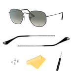 HiCycle2 Temple Arm Replacement Temple Tips for Ray-Ban RB3447 RB3547N RB3548N RB3647N Sunglasses,with 4 Screws,1 Screwdriver (Gunmental)