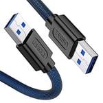 ANDTOBO USB 3.0 Male Cable-2M/6.6FT, [5Gbps] USB 3.0 Male to Male Cable, USB to Double Male Cable, for PC, Hard Drive, Computer, DVD, Camera, Macbook, Blu-Ray Player, Tablet.color-Blue