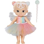 BABY born 4001167831830 Storybook Fairy Rainbow Rainbow-18cm Fluttering Wings-Includes Doll, Wand, Stand, Backdrop and Picture Booklet-Suitable for Children Aged 3+ years-831830