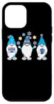 Coque pour iPhone 12 mini Nains de jardin Hanukkah Shalom - Chapeaux bleus