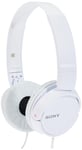 Sony MDR-ZX110/WC(AE) Overhead Headphones - White & Amazon Basics - Stereo Audio