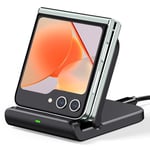 SwanScout Wireless Charger for Samsung Z Flip 6, SwanScout 501S, Foldable Charging Station for Galaxy Z Flip 6/5/4/3, Wireless Phone Charger Stand for Samsung Z Flip/Moto Razr50 (No Adapter)