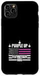 Coque pour iPhone 11 Pro Max Purple Up For Military Kids Drapeau américain Enfant militaire