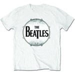 The Beatles Men's Drumskin Short Sleeve T-Shirt, White, XX-Large