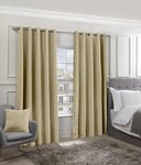 Emma Barclay Cali Eyelet - Woven Thermal Blackout Eyelet Curtains in Beige - Width 90 x Drop 90" (228 x 228cm)