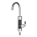 Robinet chauffe-eau electrique instantane en acier inoxydable 3000W Affichage numerique Reglable a 360 degres Robinet de cuisine Eau chaude et froide