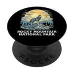 Rocky Mountain National Park Grey Wolf Wildlife PopSockets PopGrip Adhésif