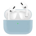 Apple AirPods Pron erittäin ohut silikonikotelo - Vaaleansininen Tummansininen