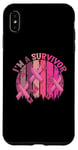 Coque pour iPhone XS Max Ruban rose « Im A Survivor » pour la sensibilisation au cancer du sein