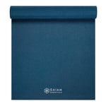 Gaiam Essentials Premium Yoga Mat with Yoga Mat Carry Bag Navy Blue 72" L x 24" W x 1/4" Thick