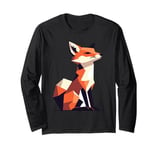 Geometric Fox Animal Forest Nature Wildlife Men Women Kids Long Sleeve T-Shirt