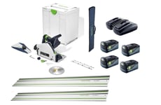 Festool TSC 55 Plunge Saw 36v KEB with Rails, Bag, Joining Bars, 4 x Batteries a