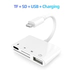 Adaptateur De Caméra Usb 3 Pour Iphone 14/13/12/Ipad,Otg Femelle Tf/Sd,Carte Avec Port De Charge Plug And Play - Type Usb Sd Tf Chg