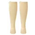 (L/XL)Compression Stockings Zipper Design Knee High Length Sports Pressure BGS