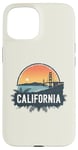 Coque pour iPhone 15 Souvenir rétro avec horizon californien