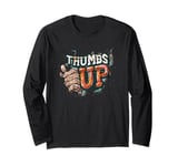 Stylish Thumb Up Look for Modern Costume and Thumbs up Fans Long Sleeve T-Shirt