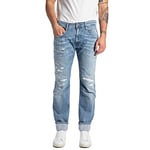 REPLAY Men's Anbass Aged Jeans, 010 Light Blue, 32 W/32 L