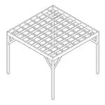 Tillbehör Pergola Trä Ribbtak Pergola Svart, 3x3 (3256x3256 Mm)