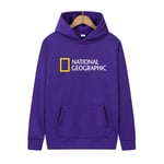 (8-XL）Syksyn ja talven merkki National Geographic -lehden miesten/miesten urheiluvaatehuppari +