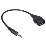 3.5mm Male Audio AUX Jack to USB 2.0 Type A Female OTG Converter Adapter Cable