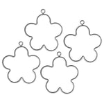 Rayher 24085000 - Lot de 4 Fleurs en Fil de métal - 5,5 cm de diamètre - Fleur en Fil de métal - Moule à Enrouler - pour Bricolage, décoration