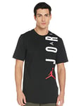 Nike CZ8402-010 M J JDN AIR Stretch SS Crew T-Shirt Mens Black/White/Gym Red XL