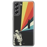 ERT GROUP Coque de téléphone Portable pour Samsung S21 FE Original et sous Licence Officielle Star Wars Motif R2D2 003 Parfaitement adapté à la Forme du téléphone Portable, Coque en TPU