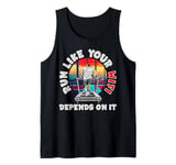 Funny Treadmill Running Runner Run Like WiFi Depends On It Tank Top