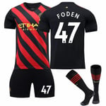 22/23 Manchester City Barn- och Vuxen Fotbollströja Haaland/de Bruyne/foden Fotbollströja Träning T-shirt suit DE.BRUYNE DE. BRUYNE S (165-170cm)