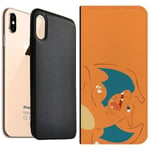 Apple Iphone Xs Max Magnetic Wallet Case Pokémon - Charizard