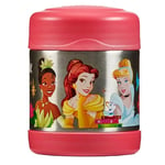 Thermos - Disney Princesses Food Flask (290ml) - BPA Free, Stainless Steel, Spill Proof, Cinderella, Rapunzel Thermal Kids Flask with Personalised Name Labels for Lunch Box, 5 Hours Hot & 7 Hours Cold