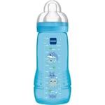 Biberon 2ème âge - MAM - Easy Active - Bleu - 330ml - Tétine ultra-douce