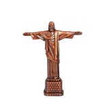 1st 18cm Metall Brazil Crist Redentor Jesus Figurine Christ The Redeemer Statue Jesus Christ Staty Katolsk present Heminredning copper