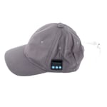 (Gray)Wireless 4.2 Headset Headphone Hat Music Sport Running Base