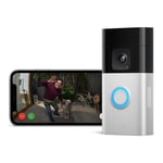 Ring Battery Video Doorbell Pro - smart dörrklocka - med helkroppsvy, 3D-rörelsedetektering, nattsikt i färg, 30 dagars kostnadsfri provperiod på Ring Protect - 802.11b/g/n/ax - satinnickel